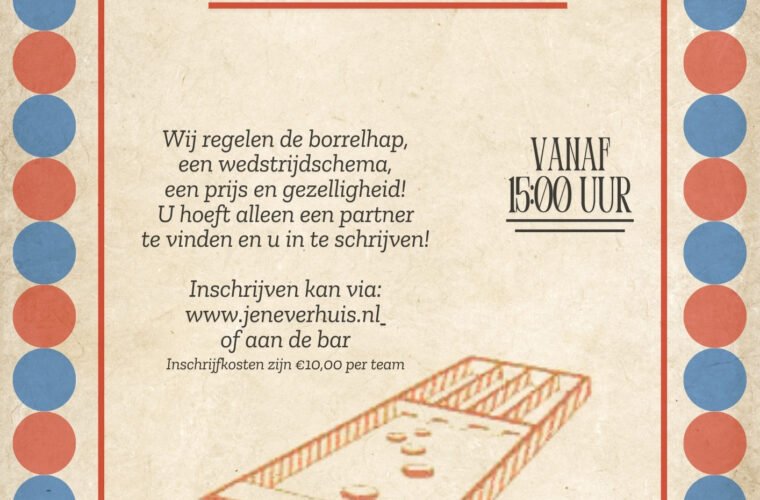 Officiële evenementposter — Van Goyen Jeneverhuis in Leiden