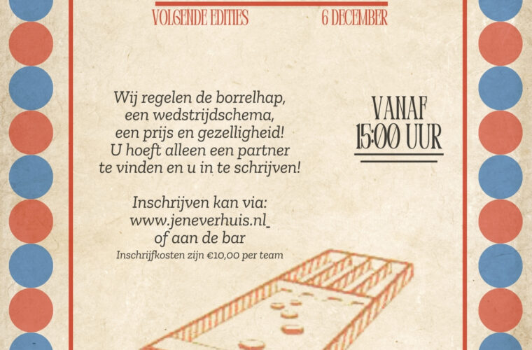 Sjoelen in duo’s bij Van Goyen Jeneverhuis