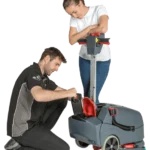 Numatic-schoonmaakapparatuur in gebruik