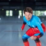 Schaatser op het ijs bij De Uithof
