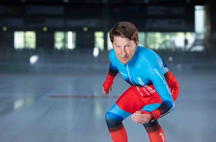 Schaatser op het ijs bij De Uithof