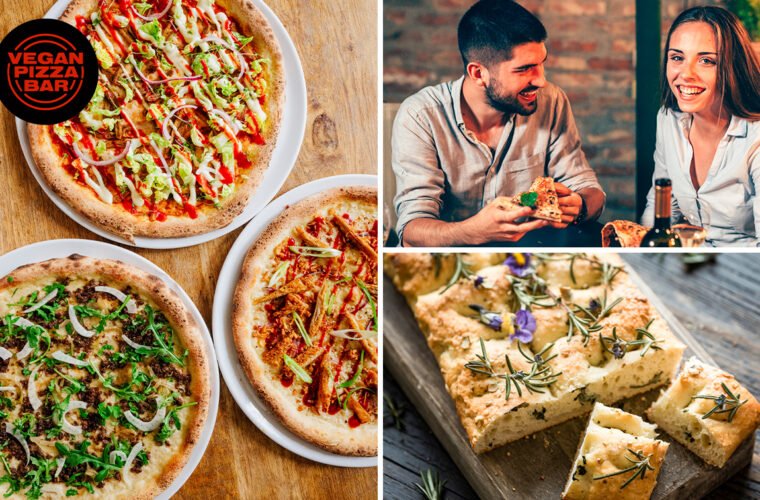 Plantaardige pizza bij Vegan Pizza Bar Den Haag